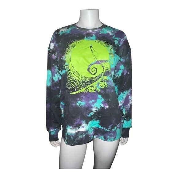 Old Navy Disney Nightmare Before Christmas Tie Dye Sweatshirt Unisex Medium NWOT - Picture 1 of 8